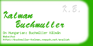 kalman buchmuller business card